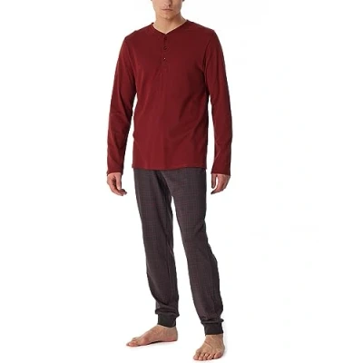 Abbildung von Schiesser FINE Interlock SET Nachtwäsche Set, Herren, Größe: 62, Terracotta