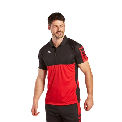 Abbildung von Erima Six Wings Poloshirt rotschwarz, S Herren