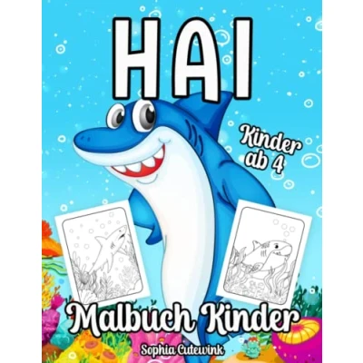 Abbildung von Hai Malbuch ab 4: Kinder Mädchen Geschenke Mitbringsel Kindergeburtstag