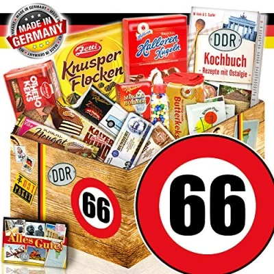 Abbildung von DDR Geschenk L Geburtstag 66 Idee Vati Suessigkeiten Korb