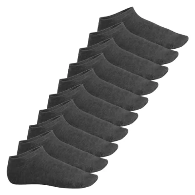Abbildung von Footstar Herren &amp; Damen Sneaker Socken (10 Paar) Kurze Sportsocken aus Baumwolle Sneak It! Anthrazit 39 42
