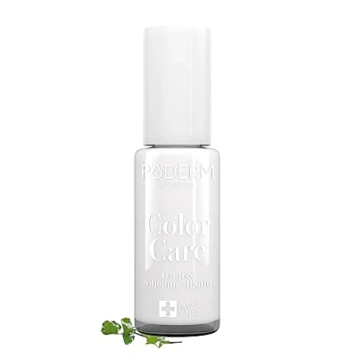Abbildung von PODERM TEEBAUM NAGELLACK COLOR CARE Weiß verbessert das Aussehen für die gelbe oder brüchige Nägel 2 in 1 PFLEGE Hergestellt der Schweiz