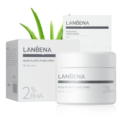 Abbildung von LANBENA Mitesserentferner Maske, Mitesser Peel Off Gesichts Porenreiniger, klärende Gesichtsmaske, Nasenstreifen (29,8 g)