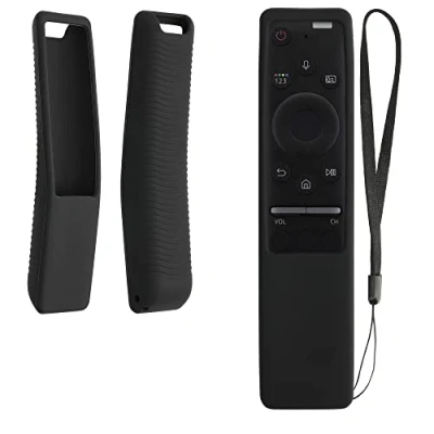 Abbildung von kwmobile Hülle Fernbedienung kompatibel mit Samsung BN59 01274A / 01330B Silikon Case für TV Zubehör in Schwarz