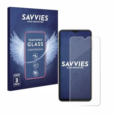 Abbildung von Savvies Panzer Schutz Glas für Samsung Galaxy A23 5G (3 Stück) 9H Hartglas, Anti Fingerprint, Displayschutz