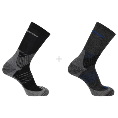 Abbildung von Salomon X Ultra Access Quarter Unisex 2 PACK Sportsocken, Größe: Small, Anthracite/black