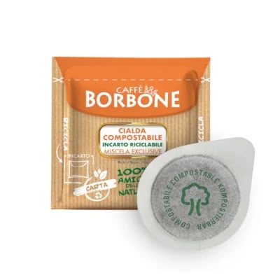 Abbildung von Caffè Borbone Kompostierbare Kaffeepads, Exklusive Kaffeemischung 170 Pads Kompatibel mit ESE System Papier 44 mm