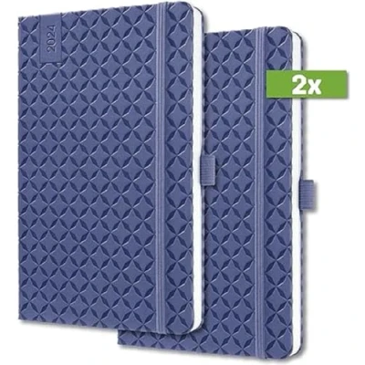 Abbildung von SIGEL J4122/2 Wochenkalender Jolie 2024, ca. A6, braun, Hardcover, Gummiband, Stiftschlaufe, Einstecktasche, 174 Seiten, aus nachhaltigem Papier, Terminplaner, 2 Stück