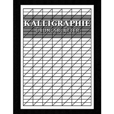 Abbildung von Kalligraphie Übungsblätter: Übungsblock mit Schönschreiber Papier zum Erlernen der kunstvollen Kalligrafie Schrift Für Kinder, Anfänger und Fortgeschrittene