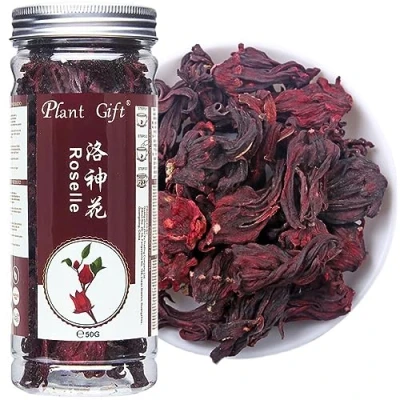 Abbildung von Plant Gift Hibiscus Flowers Roselle 50G/1.76oz 洛神花 Hibiskusblüten Roselle, Kräutertee, Eced Hibiskus Tee, lose Blatt, gesunder Kräutertee