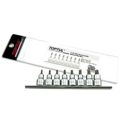 Abbildung von TORX Stecknusssatz TOPTUL 1/2 zoll 8 Stk T20, T25, T27, T30, T40, T45, T50, T55