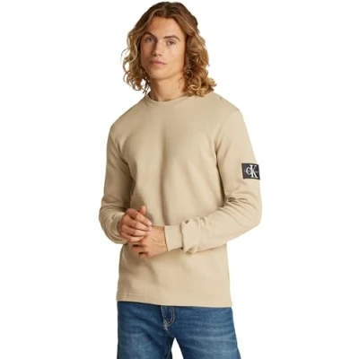 Abbildung von Calvin Klein Jeans Badge TEE Langarmshirt, Herren, Größe: Small, Tree house