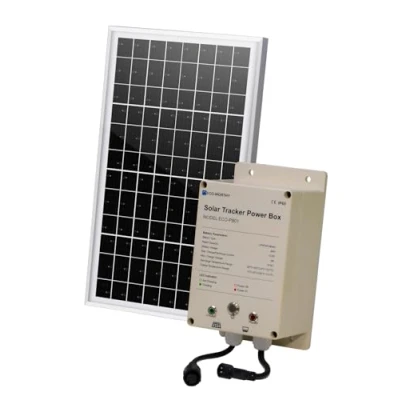 Abbildung von ECO WORTHY Power Box für Solar Tracker System IP65 Wasserdicht: 10W monokristallines Solarpanel + 6AH 12V LiFePO4 Akku Batterie mit 3000+ Zyklen und BMS Schutz Plug and Play Garten Outdoor