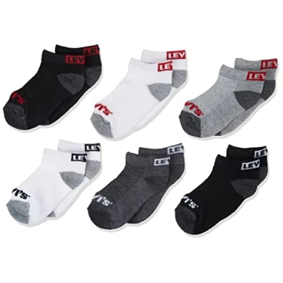 Abbildung von Levi&#039;s LOW CUT 6 PACK Unisex Socken für Kinder, Größe: 27 35, Dark grey heather