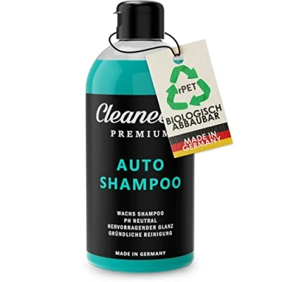 Abbildung von Cleaneed Premium Autoshampoo mit Wachs (MADE in GERMANY pH Neutral, Rückstandsfrei, Schonende Reinigung, Starke Schaumbildung, Biologisch abbaubar)