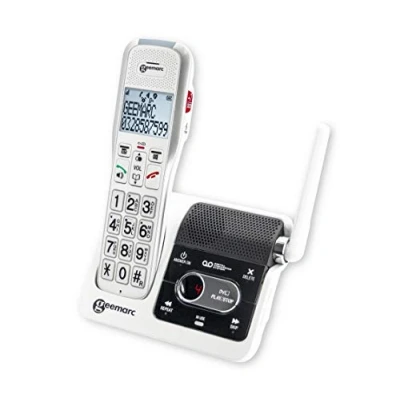 Abbildung von Geemarc Amplidect 595 U.L.E Seniorentelefon mit verstärkter Empfangslautstärke, Anrufbeantworter, SOS Funktion und integrierter Gegensprechanlage Mittlerer bis Schwerer Hörverlust Version DE