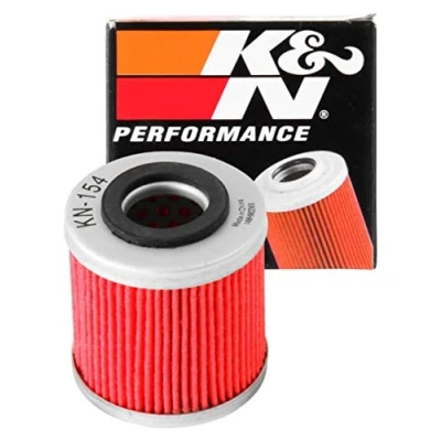 Abbildung von K&amp;N Powersports Ölfilter Kartusche 45x48mm kompatibel mit Husqvarna (KN 154), Rot
