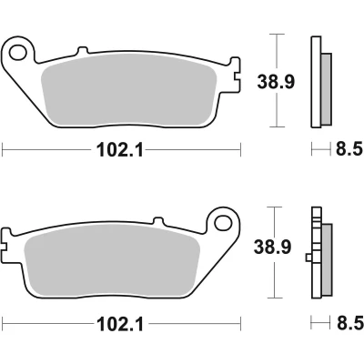 Abbildung von TRW Sinter Maxi Scooter MCB845SRM Bremsbelagsatz