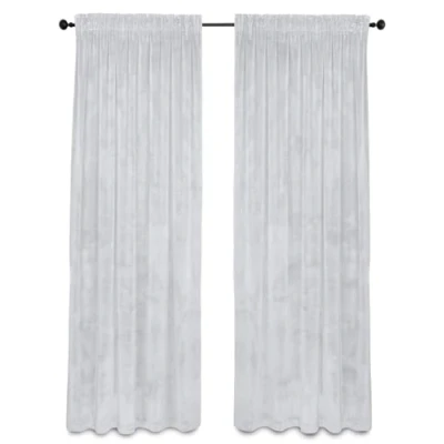 Abbildung von BEAUTEX Samt Vorhang Kräuselband U Band Gardine Velvet abdunkelnd und Blickdicht, 300x245 cm (Breite 300 cm, Höhe 245 Weiß)