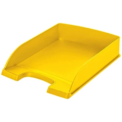 Abbildung von Leitz Briefkorb Standard A4, 5er Pack, Briefablage in Premium Qualität, Stapelbare Ablagefächer als Schreibtisch Organizer, Kombinierbar mit Plus Serie, Gelb, 52270015