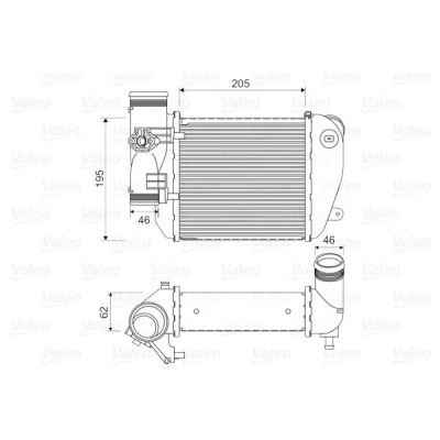 Abbildung von VALEO 818653 Ladeluftkühler ohne AGR Ventil AUDI: A6 C6 Avant, Allroad, Limousine