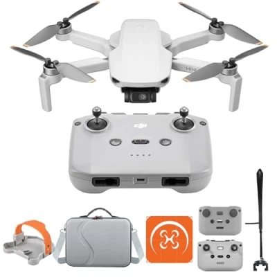 Abbildung von DJI Mini 4K mit Vielseitiges Zubehör, Drohne UHD Kamera, Unter 249 g, 3 Achsen Gimbal Stabilisierung, 10Km Videoübertragung, Autom Rückkehr, Windwiderstand, 1 Akku für 31 min Flugzeit, C0,