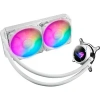 Abbildung von ASUS ROG STRIX LC II 240 ARGB White Edition All in One Flüssig CPU Wasserkühlung (Aura Sync, zwei adressierbare 120mm RGB Lüfter)