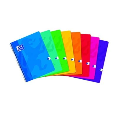 Abbildung von Oxford Büro Klassische 100103863 Spirale gebunden Notebook mit Seyes große Fliesen 24 x 32 cm 100 Se