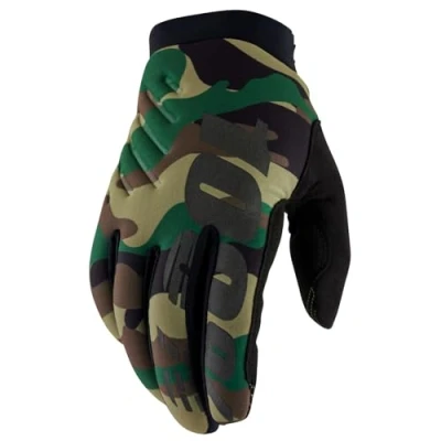 Abbildung von 100% GUANTES Unisex Erwachsene Brisker Gloves Camo/Black XL Handschuhe, Tarnfarbe/Schwarz (Mehrfarbig)