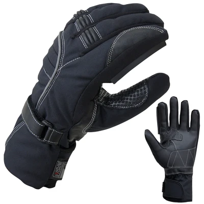 Abbildung von PROANTI Motorradhandschuhe, Winter Regenhandschuhe mit Visierwischer, wasserdicht