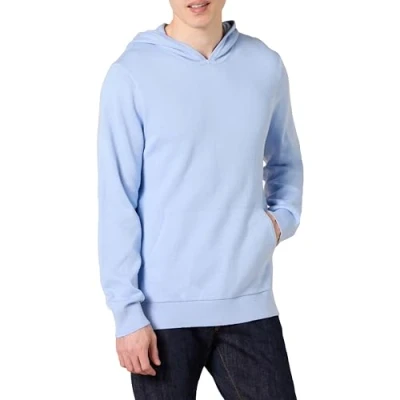 Abbildung von Amazon Essentials Herren Kapuzenpullover mit lockerer Passform, Puderblau, M