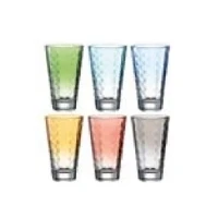 Abbildung von Leonardo Longdrinkgläser Optic Pastel 300 ml 6 Stücke