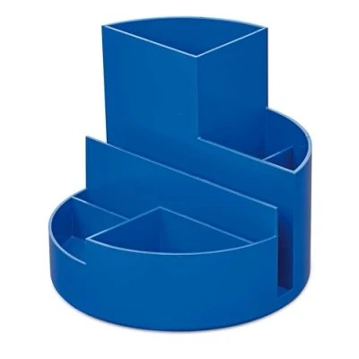 Abbildung von Maul Schreibtisch Organizer MAULrundbox Ø14x12,5cm mit 6 Fächern Stiftehalter für Stifte, Marker und Schere Stifte Büro Blau