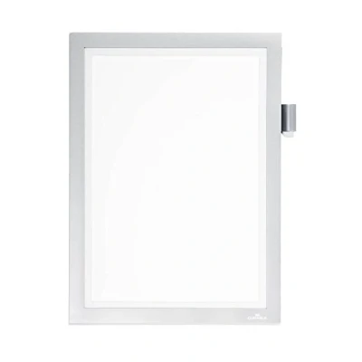 Abbildung von Durable Info Rahmen Duraframe Magnetic Note (A4, offener Magnetrahmen mit Stifthalter), 1 Stück, silber, 498923