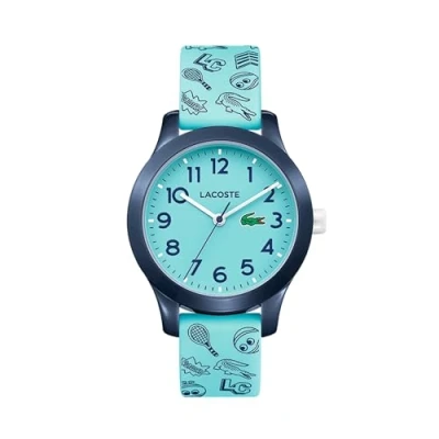 Abbildung von Lacoste Analog Quarzuhr für Kinder mit Türkisfarbenes Silikonarmband 2030013