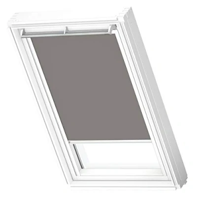 Abbildung von VELUX Verdunklungsrollo &quot;DKL M04 0705SWL&quot;, verdunkelnd, Verdunkelung, ohne Bohren, in Führungsschienen, weiße Führungsschienen &amp; Griffleiste