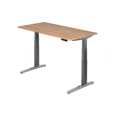 Abbildung von Hammerbacher Schreibtisch XBHM16 Nussbaum/Graphit Kufe poliert