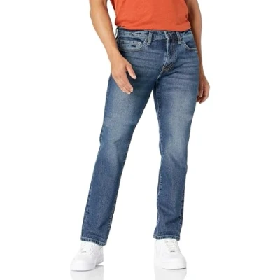 Abbildung von Amazon Essentials Herren Slim Fit Jeans, Vintage Waschung, 33W / 32L