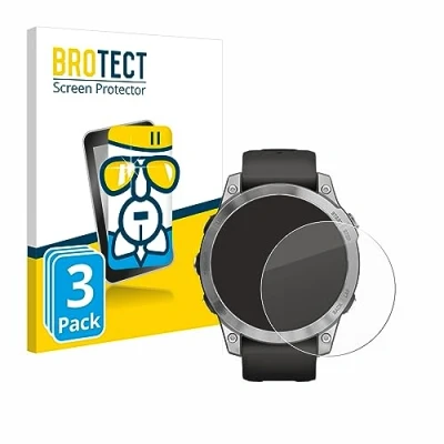 Abbildung von BROTECT Schutzglas für Garmin Fenix 7 (47 mm) (3 Stück) Schutzfolie Panzer Folie Glas [Extrem Kratzfest 9H, Anti Fingerprint, Ultra Transparent]