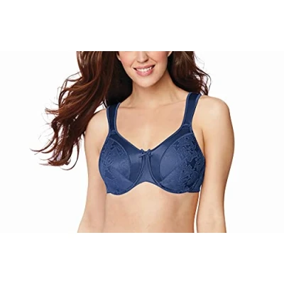 Abbildung von Bali Damen Satin Tracings Bügel Minimizer BH, Schriftrolle in der Marine, 85E