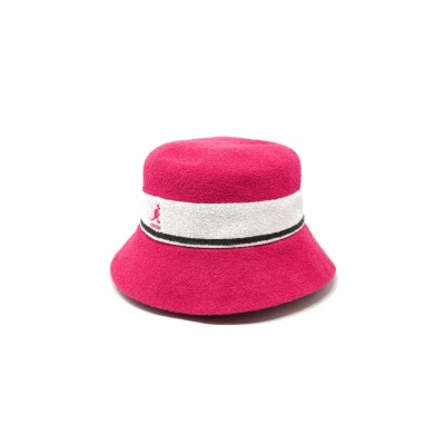 Abbildung von Kangol Bermuda Stripe Bucket Hut, Größe: Large, Electric pink