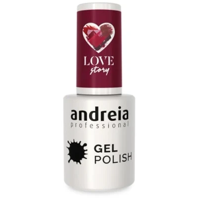 Abbildung von Andreia Professional Semi Permanenter Nagelgel Lack für UV/LED Lampe Intensiver Glanz und 4 Wochen haltbare French Manicure Lackierung Farbe 303 Rot Schattierungen von Lila 10.5 ml