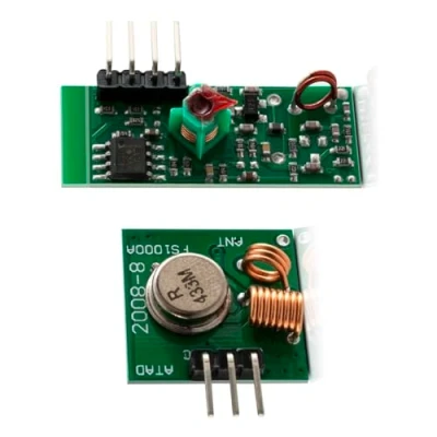 Abbildung von HeyNana Funksender und Empfängermodul, 433 MHz, kabellos, Fernbedienung, Receiver