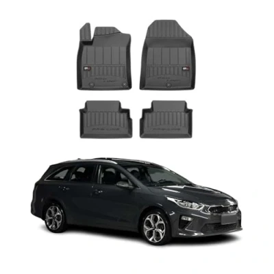 Abbildung von Fußmatten Gummimatten kompatibel mit Kia Ceed III 2018 2023 OMAC Premium 3D Schwarz TPE Gummi