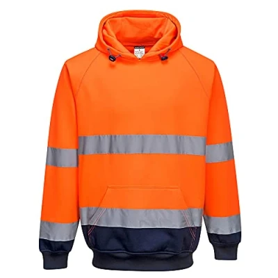 Abbildung von Portwest Zweifarbiges Kapuzen Sweatshirt, Größe:XL, Farbe:Orange/Navy, B316ONRXL