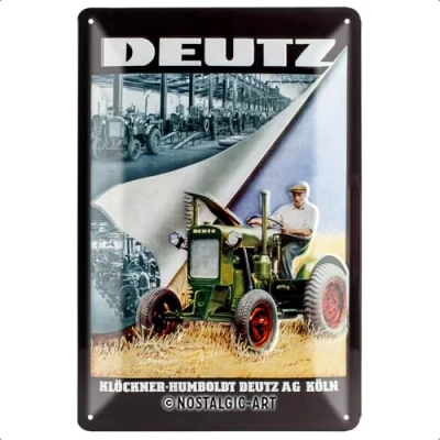 Abbildung von Nostalgic Art Retro Blechschild, 20 x 30 cm, Deutz Klöckner Geschenk Idee für Traktor Fans, aus Metall, Vintage Design