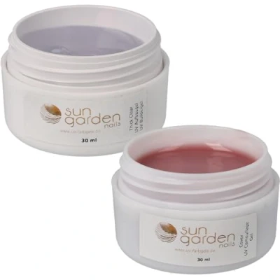 Abbildung von Sun Garden Nails UV Aufbaugel Thick Clear 30ml+UV Cover Gel 30ml