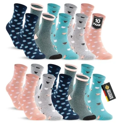 Abbildung von sockenkauf24 Socken 10 Paar Kinder Jungen &amp; Mädchen Baumwolle Kindersocken (31 34) 54377