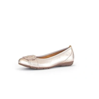 Abbildung von Gabor Sportliche Klassischer Ballerina, Damen, Größe: 40, Beige Schuhe