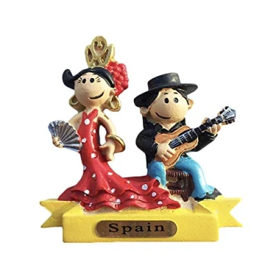 Abbildung von 3D Spanien Kühlschrank Kühlschrankmagnet Tourist Souvenirs Handgemachte Harz Handwerk Magnetische Aufkleber Home Küche Dekoration Reise Geschenk